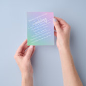 Pastel Rainbow Wedding Invitation Flyer (Hand)