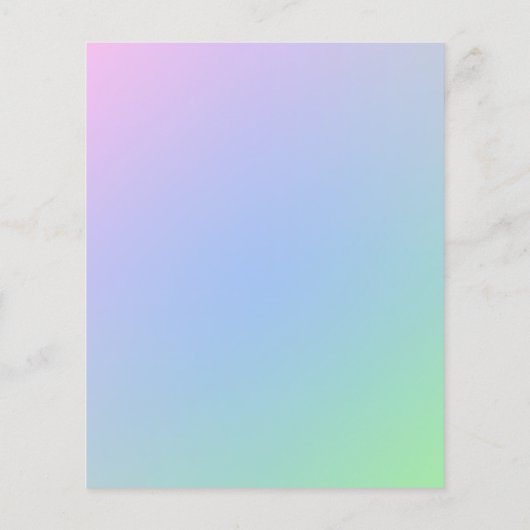 Pastel Rainbow Wedding Invitation Flyer (Achterkant)