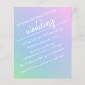 Pastel Rainbow Wedding Invitation Flyer (Voorkant)