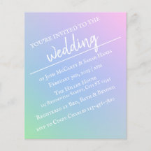 Pastel Rainbow Wedding Invitation Flyer