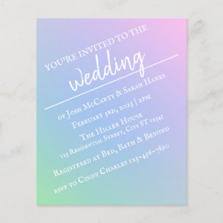 Pastel Rainbow Wedding Invitation Flyer