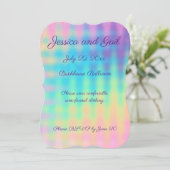 Pastel Rainbow Wedding Kaart (Staand voorkant)