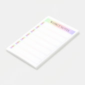 Pastel Rainbow Weekly schrijft dankbaar Post-it® Notes (Schuin)