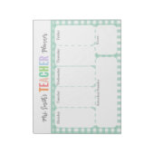 Pastel Rainbow Weekly Teacher Planner Notitieblok (Linkerzijde)