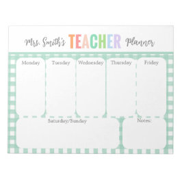 Pastel Rainbow Weekly Teacher Planner Notitieblok