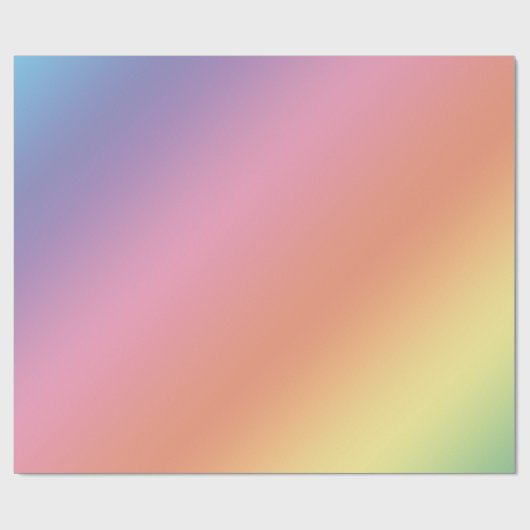 Pastel Rainbow Wrapping Paper Cadeaupapier (Vlak)