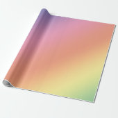 Pastel Rainbow Wrapping Paper Cadeaupapier (Uitgerold)