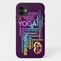 Pastel Rainbow Yoga Posities in Sanskrit