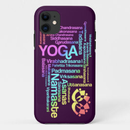 Pastel Rainbow Yoga Posities in Sanskrit Case-Mate iPhone Case