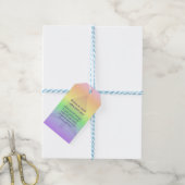 Pastel Rainbow Yuletide Holiday Custom Cadeaulabel (Met Touw)