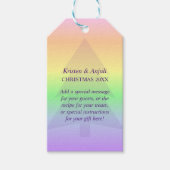 Pastel Rainbow Yuletide Holiday Custom Cadeaulabel (Voorkant)