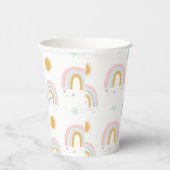 Pastel Rainbows en zonnen verjaardagsfeestje Papieren Bekers (Rechts)