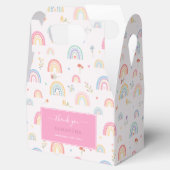 Pastel Rainbows Girly Wildflowers & Hearts Bedankdoosjes (Geopend)