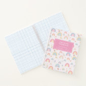 Pastel Rainbows Girly Wildflowers & Hearts Notitieboek (Binnen)