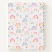 Pastel Rainbows Girly Wildflowers & Hearts Notitieboek (Achterkant)