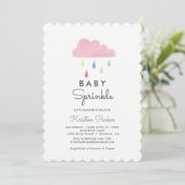 Pastel Raindrops Baby Sprinkle Baby shower Kaart (Staand voorkant)