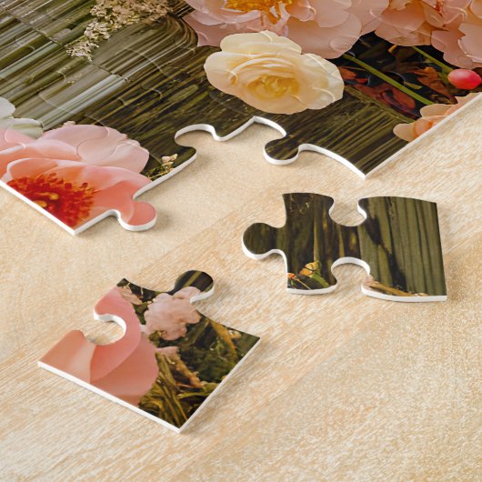 Pastel Ranunculus, Freesia and Dahlia Bouquets Legpuzzel (Zijkant)