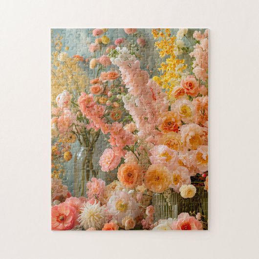 Pastel Ranunculus, Freesia and Dahlia Bouquets Legpuzzel (Verticaal)