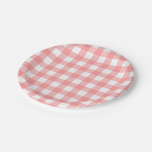 Pastel Raspberry Red Easter Pset Patroon Papieren Bordje (Gekanteld)