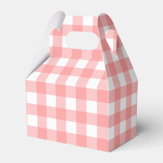 Pastel Raspberry Red Happy Past Patroon Bedankdoosjes (Achterkant)