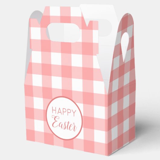 Pastel Raspberry Red Happy Past Patroon Bedankdoosjes (Geopend)