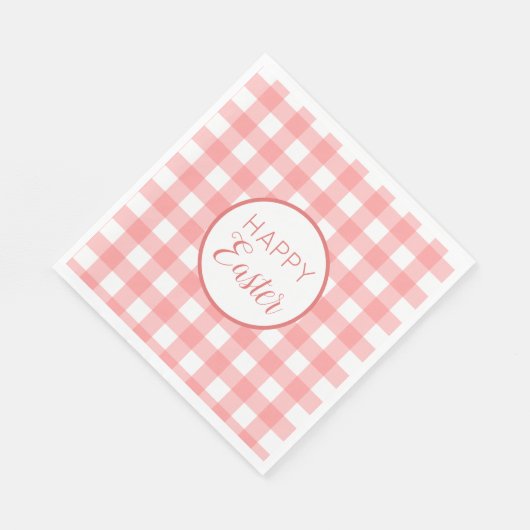 Pastel Raspberry Red Happy Past Patroon Servet (Hoek)