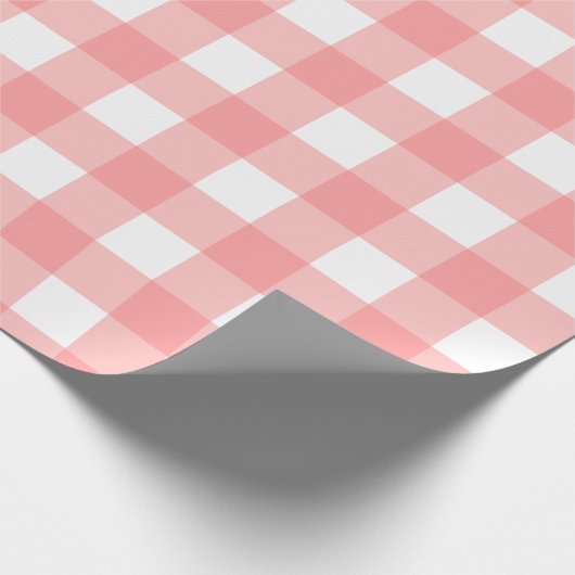 Pastel Raspberry Red Pset Pattern Paster Cadeaupapier (Hoek)