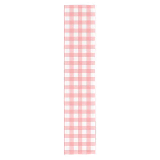 Pastel Raspberry Red Pset Pattern Paster Korte Tafelloper (Voorkant)