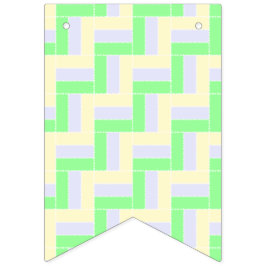 Pastel Rechthoeken Patroon Witte Stippellijnen Vlaggetjes