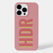 pastel red and yellow Shadow Monogram with name iPhone Hoesje (Achterkant)