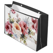 Pastel Red & Cream Rozen Gift Bag Groot Cadeauzakje (Voorkant Gekanteld)