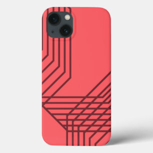 Pastel Red, eenvoudig, modern, geometrisch ontwerp Case-Mate iPhone Case