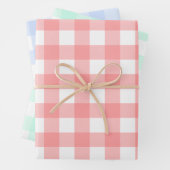 Pastel Red, Green & Blue Easter Pattern Inpakpapier Vel (In situ)