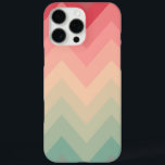 Pastel Red Pink Turquoise Ombre Chevron Pattern iPhone 16 Pro Max Hoesje<br><div class="desc">Een koele,  girale en moderne heldere ombre chevron-patroonstijl met een rode,  roze,  turquoise en grijze zigzag-chevron-patroon. Perfect cadeau voor de fashionista,  en het meisje dat van trendy patronen houdt,  en het kleurenpalet van de mode</div>