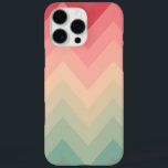 Pastel Red Pink Turquoise Ombre Chevron Pattern iPhone 16 Pro Max Hoesje<br><div class="desc">Een koele,  girale en moderne heldere ombre chevron-patroonstijl met een rode,  roze,  turquoise en grijze zigzag-chevron-patroon. Perfect cadeau voor de fashionista,  en het meisje dat van trendy patronen houdt,  en het kleurenpalet van de mode</div>