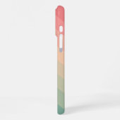 Pastel Red Pink Turquoise Ombre Chevron Pattern iPhone Hoesje (Linkerkant)