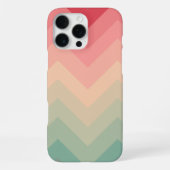 Pastel Red Pink Turquoise Ombre Chevron Pattern iPhone Hoesje (Achterkant)