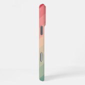 Pastel Red Pink Turquoise Ombre Chevron Pattern iPhone Hoesje (Rechterkant)