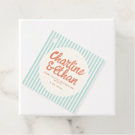 Pastel RedHandwriting Retro Weddenschap Bedankt Fa Bedankjes Labels