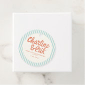 Pastel RedHandwriting Retro Weddenschap Bedankt Fa Bedankjes Labels (In situ)