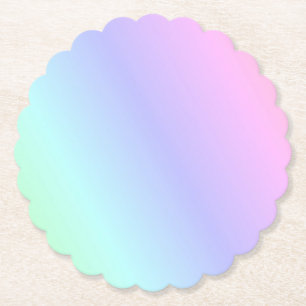 Pastel Regelboog van kleuren, lichtgroen tot zacht Kartonnen Onderzetters