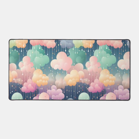 Pastel Regen Desk Mat (Voorkant)