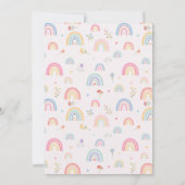 Pastel Regenbogen Meisjesachtige Wilde Bloemen & H Bedankkaart (Achterkant)