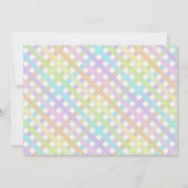 Pastel Regenboog 1e Verjaardag uitnodiging (Achterkant)