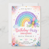 Pastel Regenboog 2e Verjaardag Kaart (Voorkant)