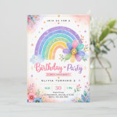 Pastel Regenboog 2e Verjaardag Kaart (Staand voorkant)