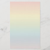 Pastel Regenboog Aangepast Briefpapier Papier (Achterkant)