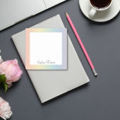 Pastel Regenboog Aangepaste Naam Post-it® Notes