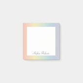 Pastel Regenboog Aangepaste Naam  Post-it® Notes (Voorkant)