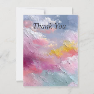 Pastel Regenboog Abstracte Schilderij Dankkaart Briefkaart